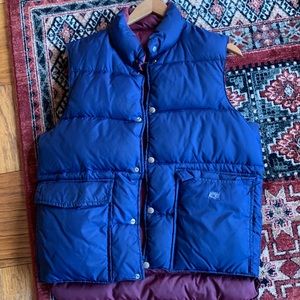Reversible vest, size small, blue and maroon